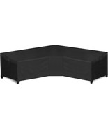 Wleafj Patio V-Shaped Sectional Sofa Cover Waterproof, Heavy Duty Outdoo... - $54.25 CAD