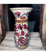 Deruta Rooster Vase F T Italian Art Pottery Hand Painted Italy 7.5” Tall... - $36.31