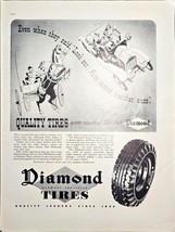 Diamond Tires Quality Tires Blowout Protected Marked-1937 Vintage Print Ad - $14.05