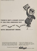 1964 Print Ad Kellogg&#39;s Corn Flakes Yogi Bear on a Pogo Stick Battle Cre... - $17.65