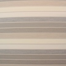 Ballard Designs Lucy Taffy Sunbrella Taupe Gray Thick Stripe Fabric By Yard 54"W - $15.44