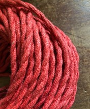 Red Jute Rope Electrical Cord - Rustic Style Hemp Covered Lamp/Pendant Wire - £1.22 GBP