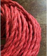 Red Jute Rope Electrical Cord - Rustic Style Hemp Covered Lamp/Pendant Wire - $1.55