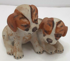 Spotted Spaniel Puppies Figurine Made in Taiwan Vintage - £9.07 GBP