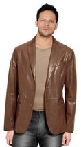 Stylish Genuine Lambskin Leather Handmade Formal Business New Brown  Men... - £94.92 GBP