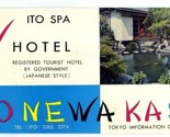 Ito Spa Hotel Yonewakaso Booklet Tokyo Japan 1950&#39;s Registered Tourist H... - $34.61
