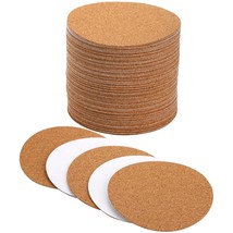160 Pack Round Self-Adhesive Cork Coasters 4&quot; X 4&quot;, 1Mm Thickness Natural Corkbo - £20.55 GBP