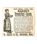 Walter Baker Breakfast Cocoa 1885 Advertisement Victorian Paris Expo ADB... - $376.02 MXN