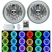 5-3/4 RF RGB SMD Color Change White Red Blue Green LED Halo Angel Eye Headlights - £139.82 GBP