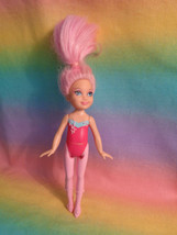 2011 Mattel Barbie Fairytopia Pink Hair &amp; Legs Ballet Fairy Doll - as is - stain - £3.07 GBP