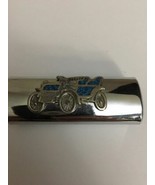 VINTAGE Antique Car Metal Silver Like Turquoise Lighter Cover RARE COLLE... - $59.02