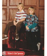 Dylan Sprouse Cole Sprouse teen magazine pinup clipping Suite Life red c... - $3.50