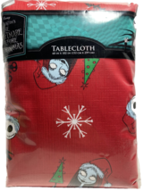 Tim Burtons The Nightmare Before Christmas 60x102 Vinyl Tablecloth Red New - $12.86