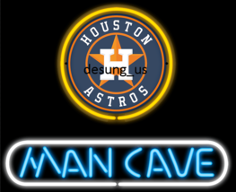 New Houston Astros 2017 World Series Champs  Man Cave Neon Sign 20"x16" - £121.17 GBP