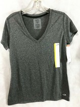 Champion Athletic Top V Neck NEW Gray Duo Dry Short Sleeve Semi Fitted N... - $20.67