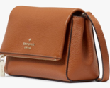 NWB Kate Spade Leila Mini Zip Crossbody Brown Leather Purse KE487 $329 G... - $103.94