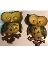 Vintage Owls MCM Metal Wall Art 1970s Sexton Lucky  Wise Bird Nature Wil... - $855.30 MXN
