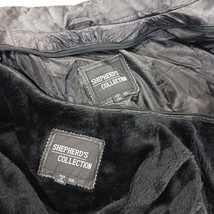 Shepherd's Collection Womens Black Genuine Leather Buttons Jacket With Liner 4XL image 3