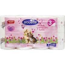 Alouette CAT &amp; DOG design fun toilet paper 3-ply/ 8 rolls FREE US SHIPPING - $21.77