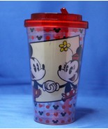 Mickey and Minnie Insulated Cup with retractable straw Red - £6.17 GBP