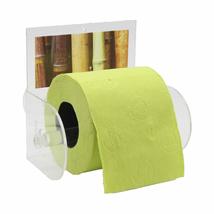 Java Toilet Paper Holder One Roll Tissue Dispenser Suction Mounted - £10.77 GBP