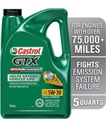 Castrol GTX High Mileage 5W-30 Synthetic Blend Motor Oil, 5 Quarts - €34,34 EUR