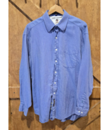 Tommy Hilfiger Long Sleeve Button Shirt Blue Men Size 16 1/2 34-35 Reg Fit - $20.00