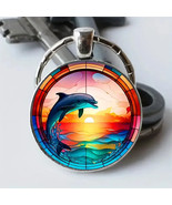 Dolphin Jumping Keychain /Bookbag Charm Jewelry Gift - $6.00