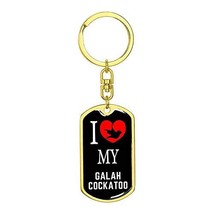 Bird Owner Gift Galah Cockatoo Bird Lover Keyring Swivel Keychain Stainl... - £24.10 GBP