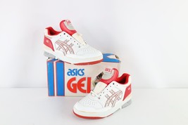 NOS Vtg 90s Asics Mens 8 Spell Out Gel Extreme Sneakers Shoes White Red ... - $98.95