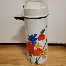 Everest Thermos Floral Poppies Vacuum Airpot 1.9 L Apn 1900 Vintage Beverages  - £12.50 GBP