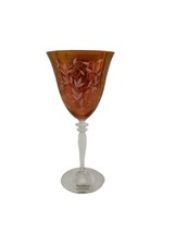 Reed &amp; Barton Miller Rogaska Crystal Venetian Ruby Goblet Etched Slovak Republic - £30.67 GBP