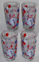 Set (4) Circus Themed BIG TOP PARADE 12 oz Colorful Graphics TUMBLERS - $39.59