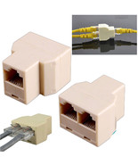 2 X Ethernet Rj45 3 Way Network Cable Splitter Extend Plug - $15.99