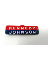 Kennedy Johnson Presidential Political Campaign Fold Over Tab Pin Union ... - $12.86