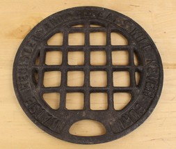 Antique Stove Cast Iron Raise Register Simmer Cover No Burn Cereal Grate... - $36.62