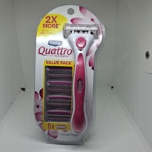 Schick Quattro Women&#39;S Razor Value Pack - 1 Handle &amp; 5 Refills - $182.84 MXN
