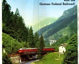 German Federal Railroad Brochure with Large Pictorial Map 1970&#39;s - $34.61