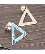 Sterling Silver Open Triangle Stud Earrings - $18.81