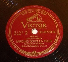 12&quot; Artur Rubinstein 78 Record Set VICTOR M-998 DEBUSSY BX2A - $12.86