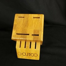 Vintage Cutco 4 Spot Chefs Knife Block 4 Steak Knife Wood - $24.74