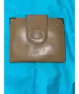 Leather Guild Tan Light Brown Leather Wallet Purse Gold Accents; Picture... - $52.79 CAD