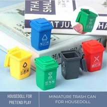 5Pcs Miniature Trash Can, Miniature Storage Bucket, Miniature Garbage Tr... - $7.00