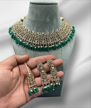 Kundan Polki High Quality Jewelry Set Arabic Indian Bridal Women Jewelry Set - £43.63 GBP