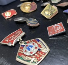 Lot of 15 Vintage Collectibles of the USSR Lenin, VLKSM, Cities One Other PIN... - £8.47 GBP
