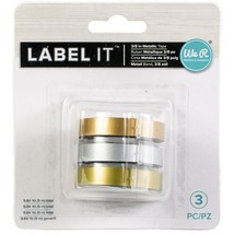 We R Memory Keepers Label IT 0.375 inchesEmboss Tape Rolls Metallic - £15.44 GBP