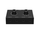 3.5Mm Audio Switcher 4 Port Audio Selector Box Support Connection Of Act... - $37.99