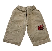 Baby Q Boys Infant Baby Size 3 6 Months Tan Khaki Beige Pants Pull On Re... - $12.77