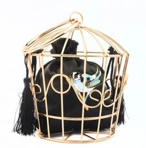 Fashion Women&#39;s Birdcage Evening Bag Clutch  Frame Embroidery Bucket Bird Cage M - £76.78 GBP