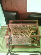 Antique/Vtg Loom Weave Table Top The Handcrafters Waupun, Wis. Project Started - £235.90 GBP